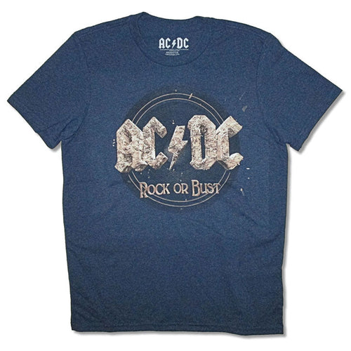 AC/DC Blues Explosion Navy Blue Tee T-shirt