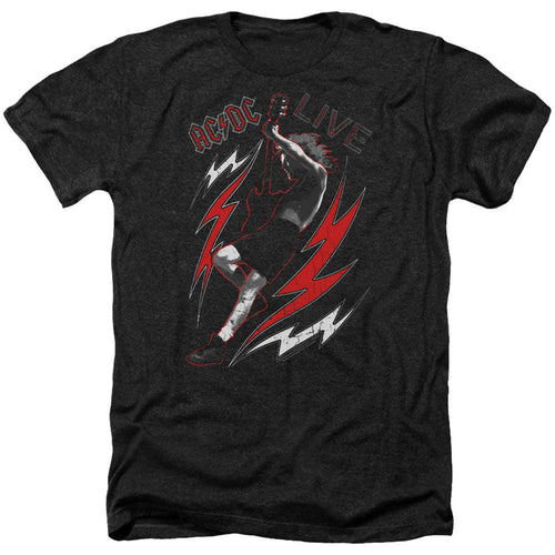 AC/DC Live Adult Heather 40% Poly T-shirt
