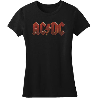 AC/DC Distress Red Junior Top