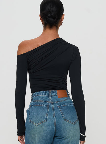 Antilles One Shoulder Bodysuit Black