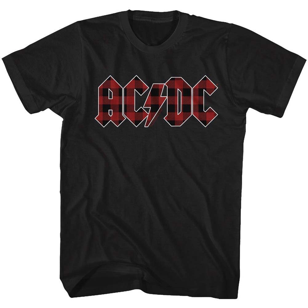 AC/DC Back In Plaid T-shirt