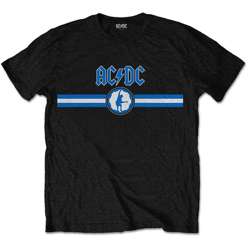 AC/DC Blue Logo & Stripe Slim Fit T-shirt
