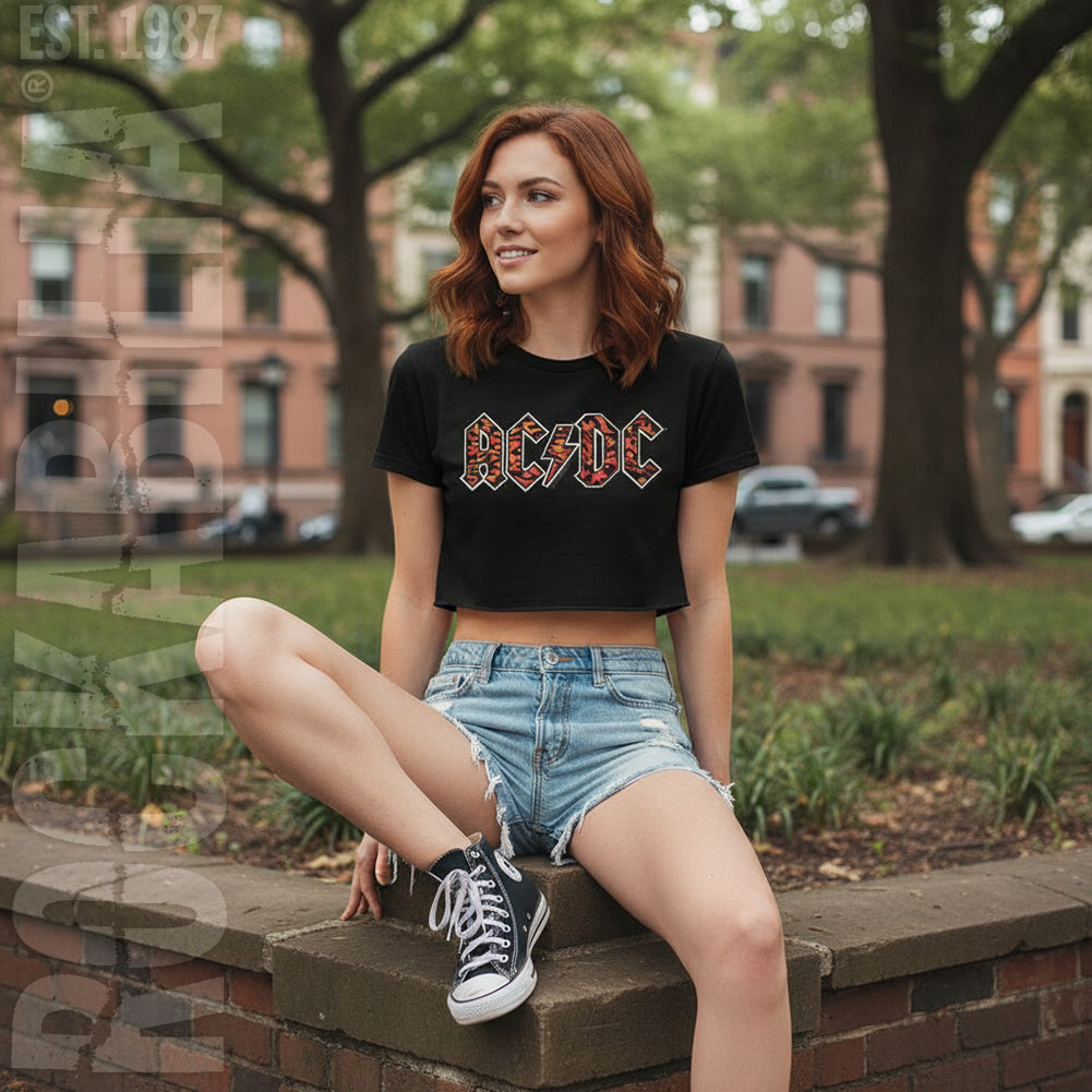 AC/DC Leopard Print Junior Top