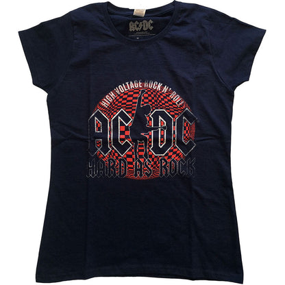 AC/DC Hard As Rock Ladies T-Shirt Junior Top