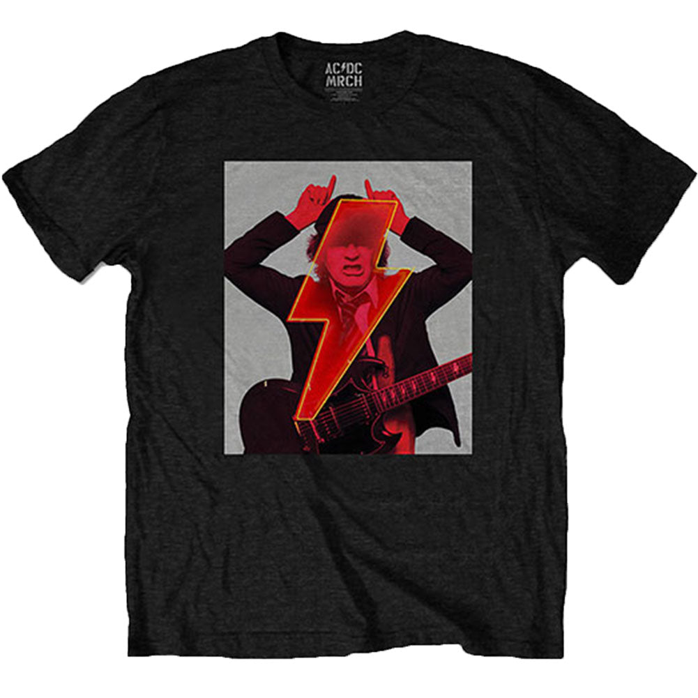 AC/DC Angus Finger Horns (Back Print) Slim Fit T-shirt