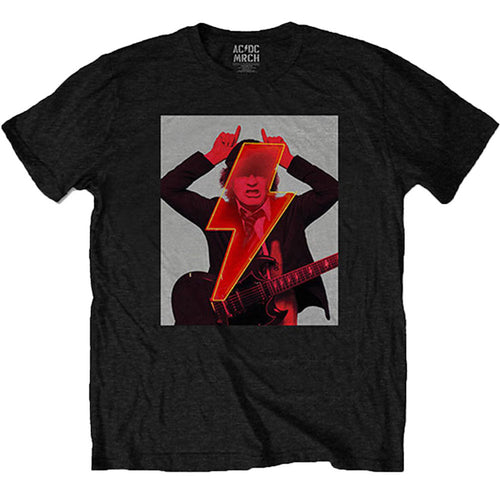 AC/DC Angus Finger Horns (Back Print) Slim Fit T-shirt