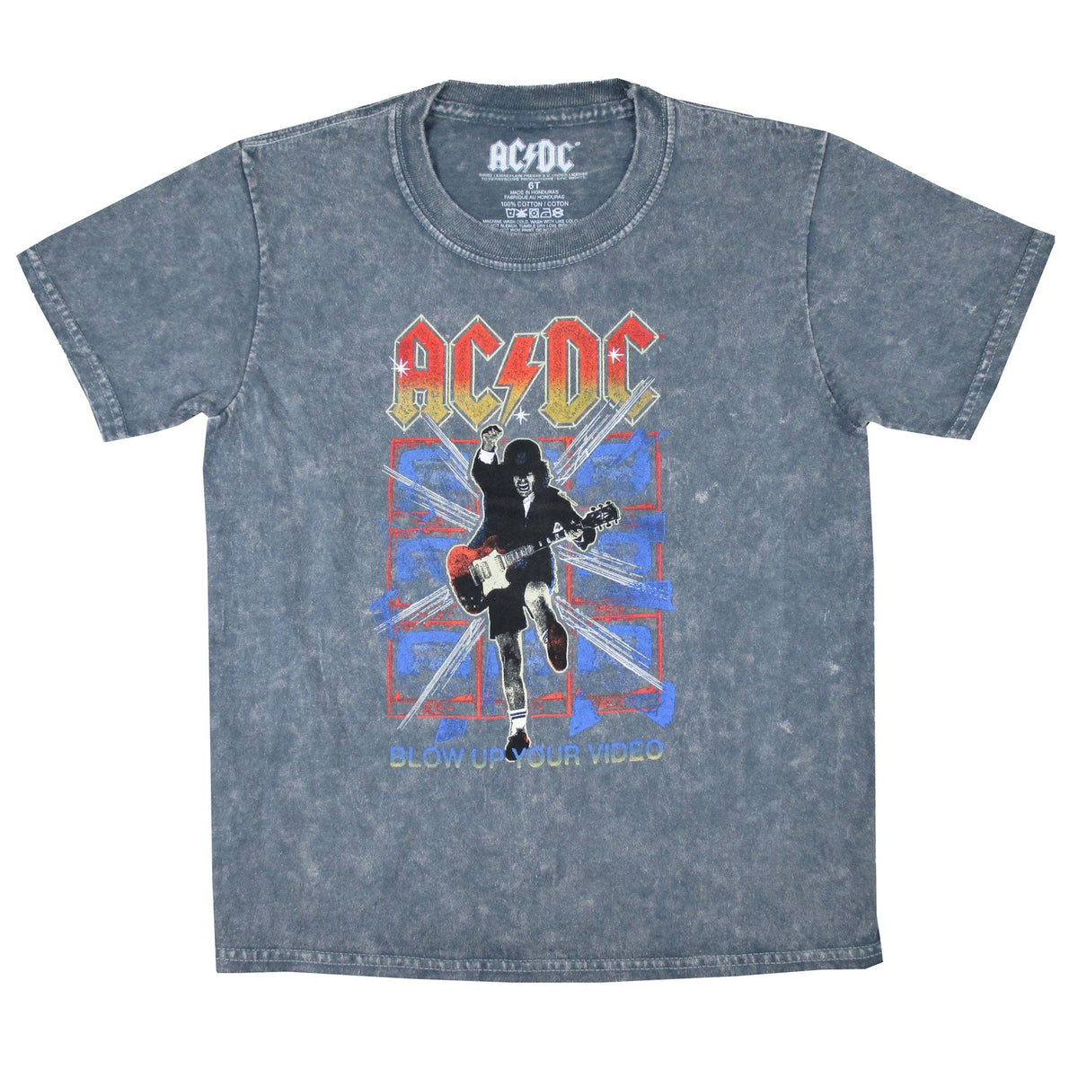 AC/DC Blow Up Your Video Stone Washed Youth Childrens T-shirt