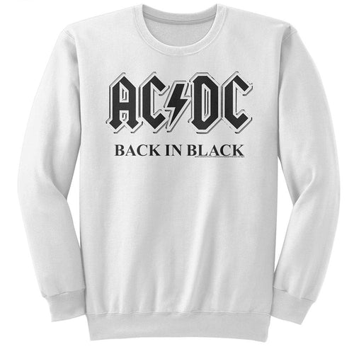 AC/DC Back In Black White Sweatshirt