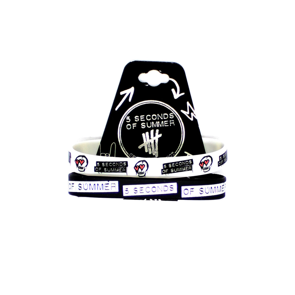 5 Seconds Of Summer 2 Pack Rubber Bracelet