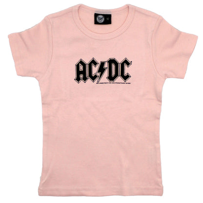 AC/DC Black On Pink Logo Childrens T-shirt