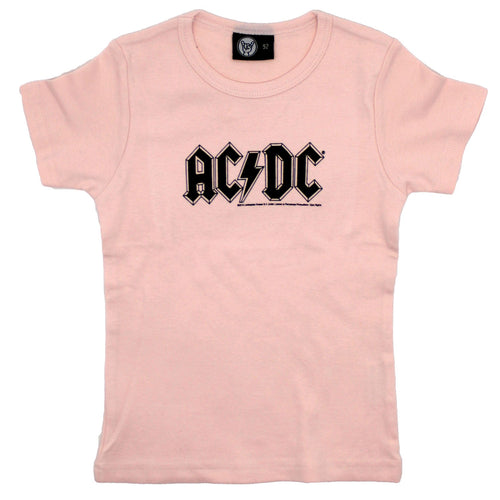AC/DC Black On Pink Logo Childrens T-shirt