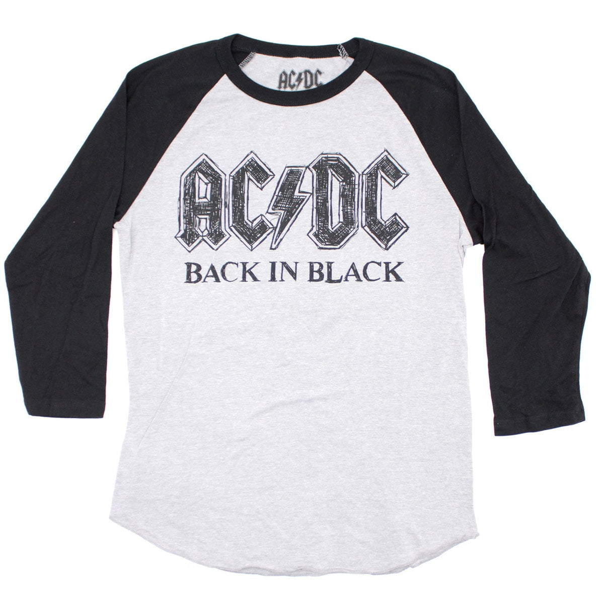 AC/DC Back In Black Scratch Logo Baseball Jersey