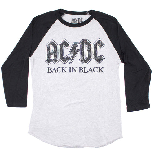 AC/DC Back In Black Scratch Logo Baseball Jersey