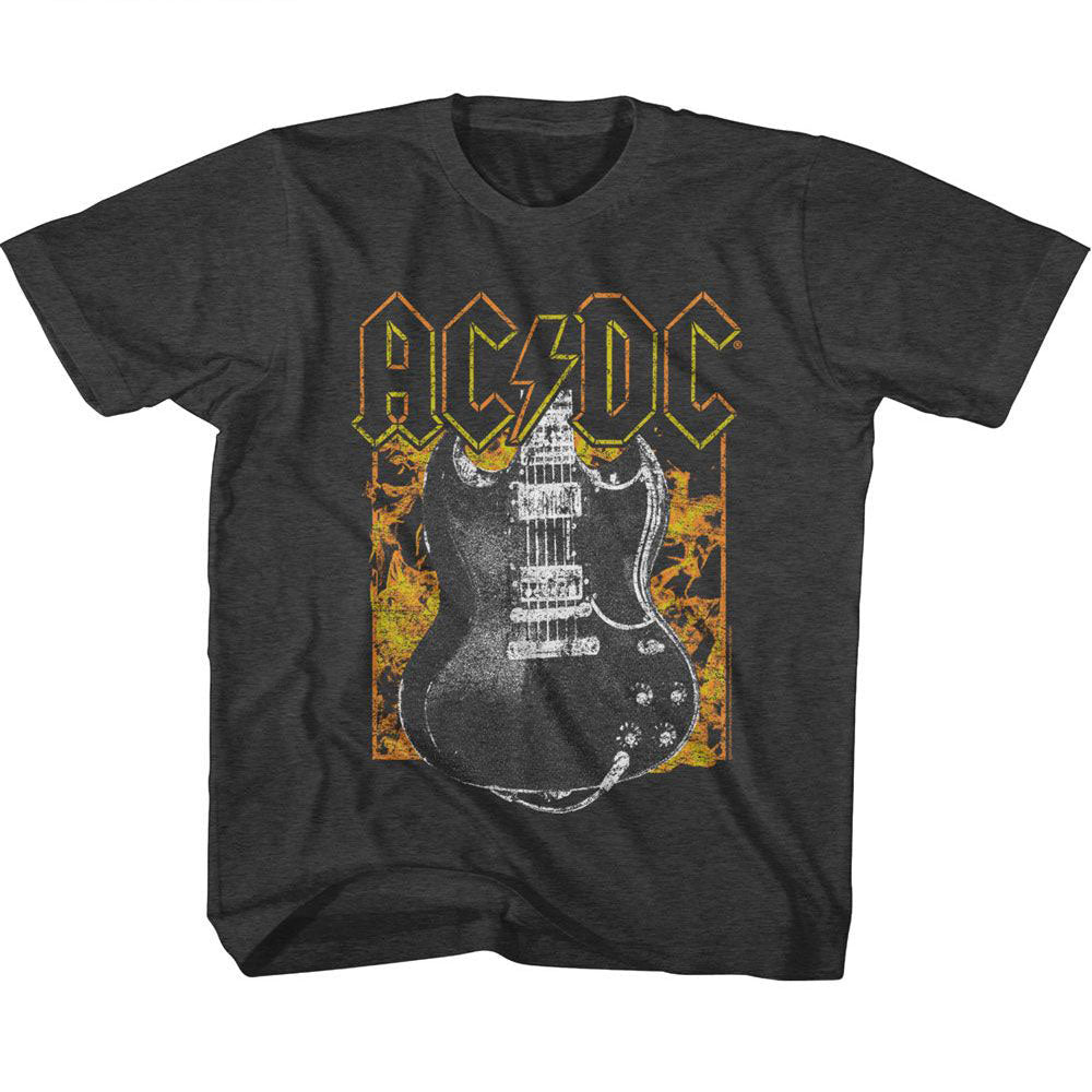 AC/DC AC/DC Fire And Guitar Youth T-shirt