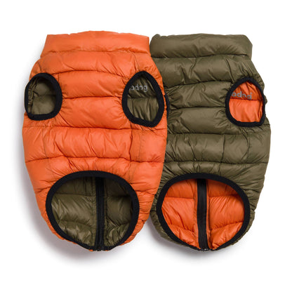 fabdog - Pack N' Go Reversible Puffer Olive/Orange