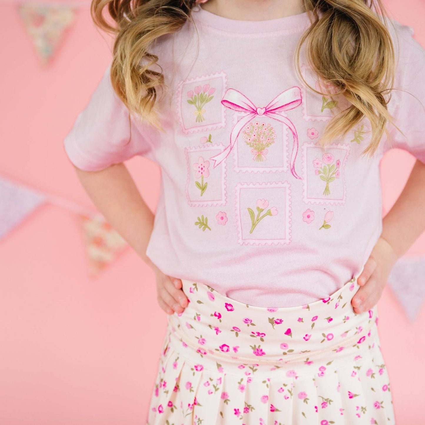 Bouquet Bow Short Sleeve T-Shirt