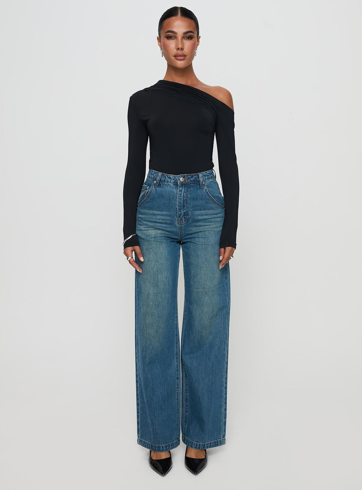 Antilles One Shoulder Bodysuit Black