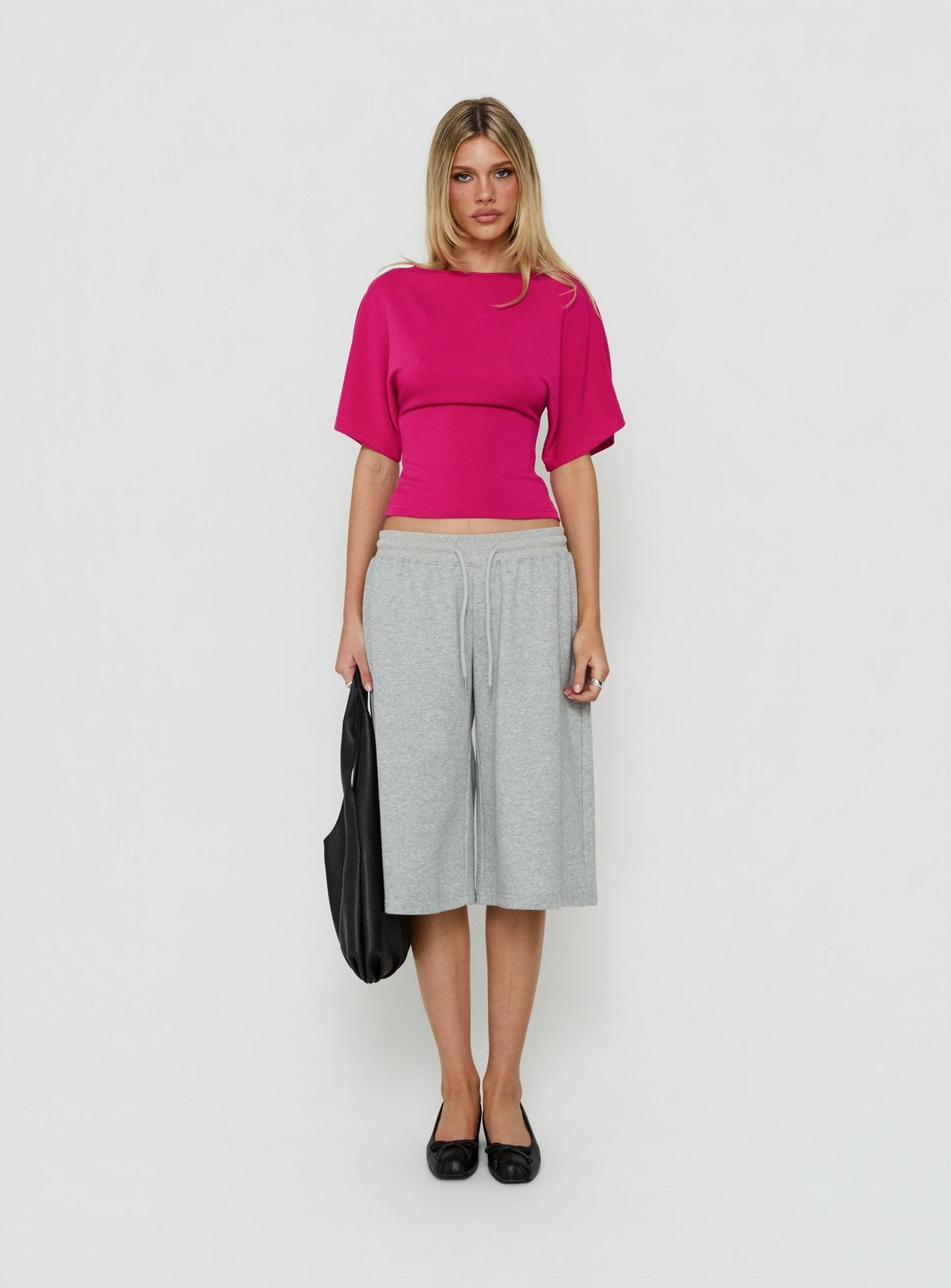 Arazia Cinched Short Sleeve Top Berry