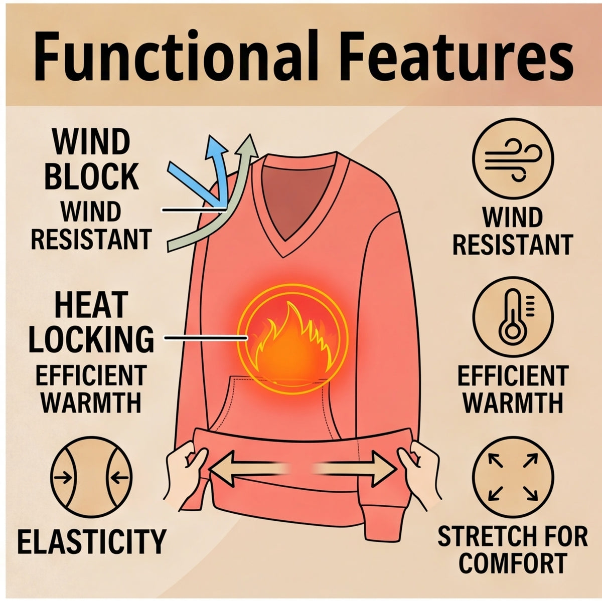 Cozy V-Neck Fleece Sweatshirt – Soft, Relaxed & Everyday Comfortable