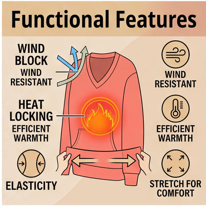 Cozy V-Neck Fleece Sweatshirt – Soft, Relaxed & Everyday Comfortable