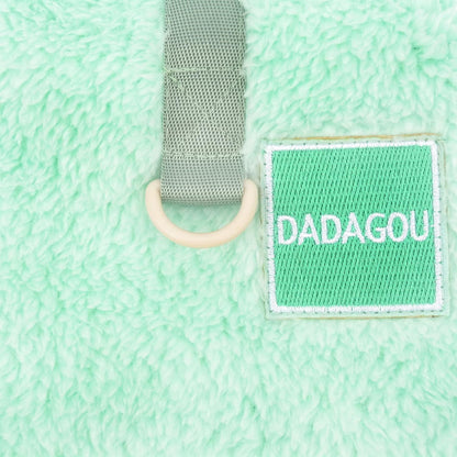 Cozy fleece dog sweater with D-ring - warm winter wear for small breeds & cats (Green)