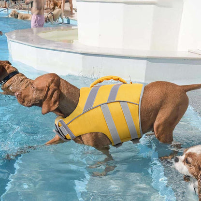 Kuoser - Dog Life Jacket with Reflective Stripes (Yellow)