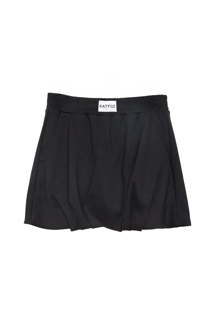 Black Scuba Bubble Mini Skirt