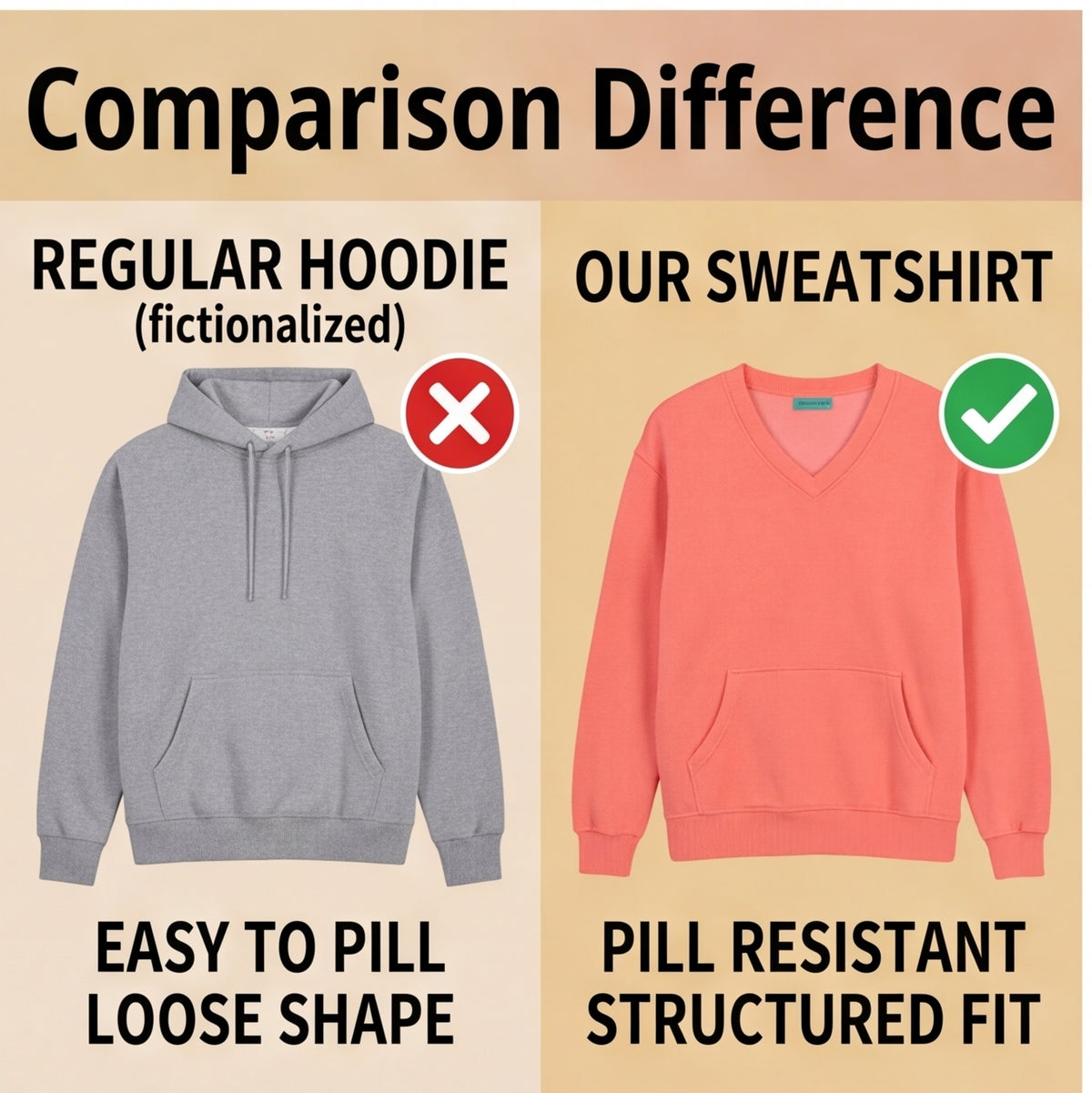 Cozy V-Neck Fleece Sweatshirt – Soft, Relaxed & Everyday Comfortable