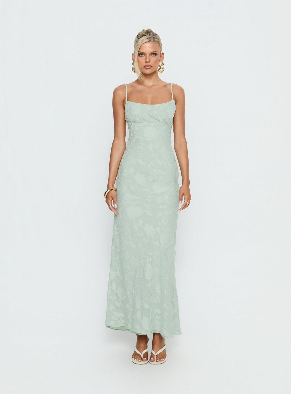 Avienna Maxi Dress Sage Burnout