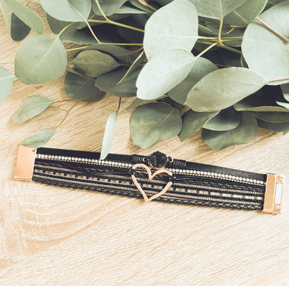 Beautiful Heart Leather Bracelet