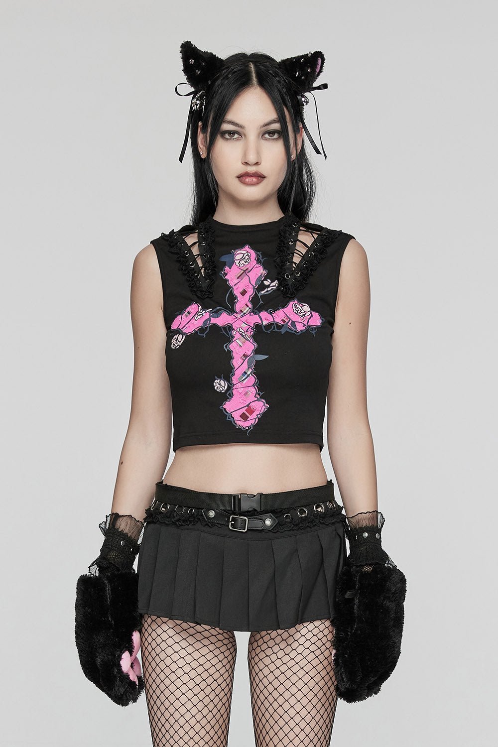 9 Lives Cat Ear Headband and Tail Set