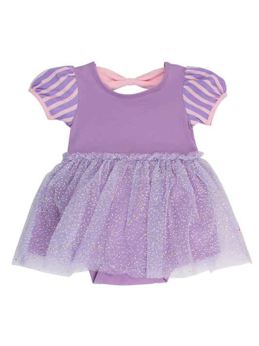 Baby Girls Tower Princess Short Sleeve Bow Twirl Romper