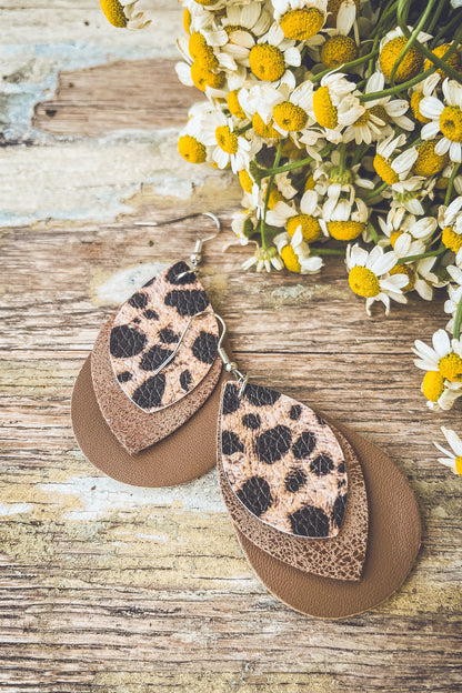 Beautiful Leopard Drop Earrings