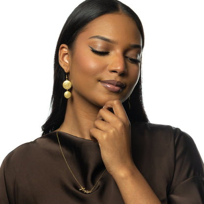 Alhamdulillah Coin Earrings