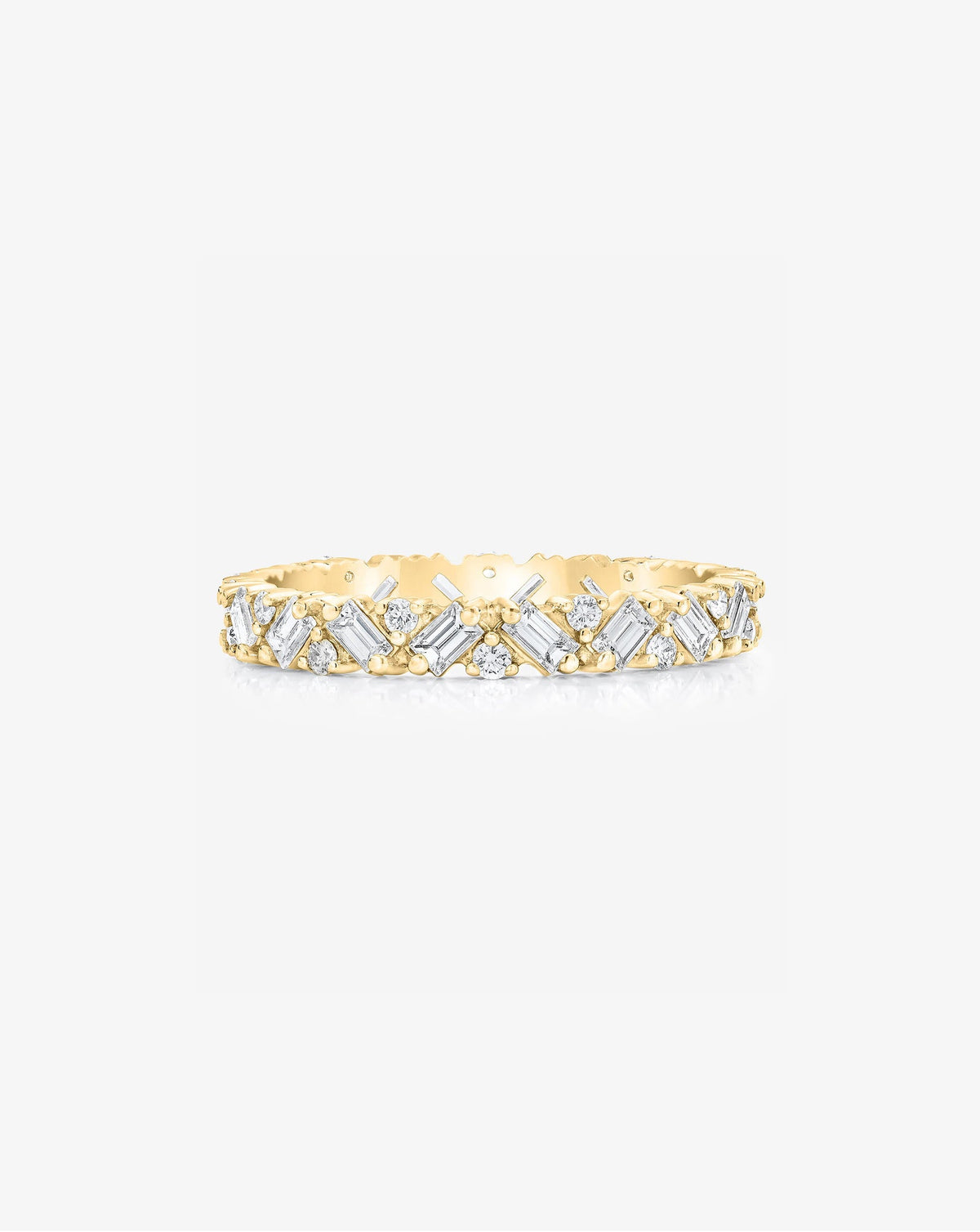 Baguette Cluster Eternity Band
