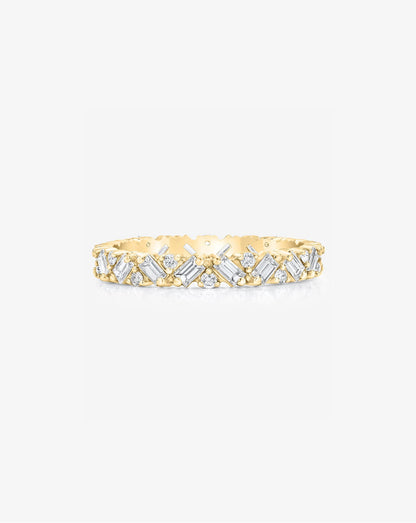 Baguette Cluster Eternity Band
