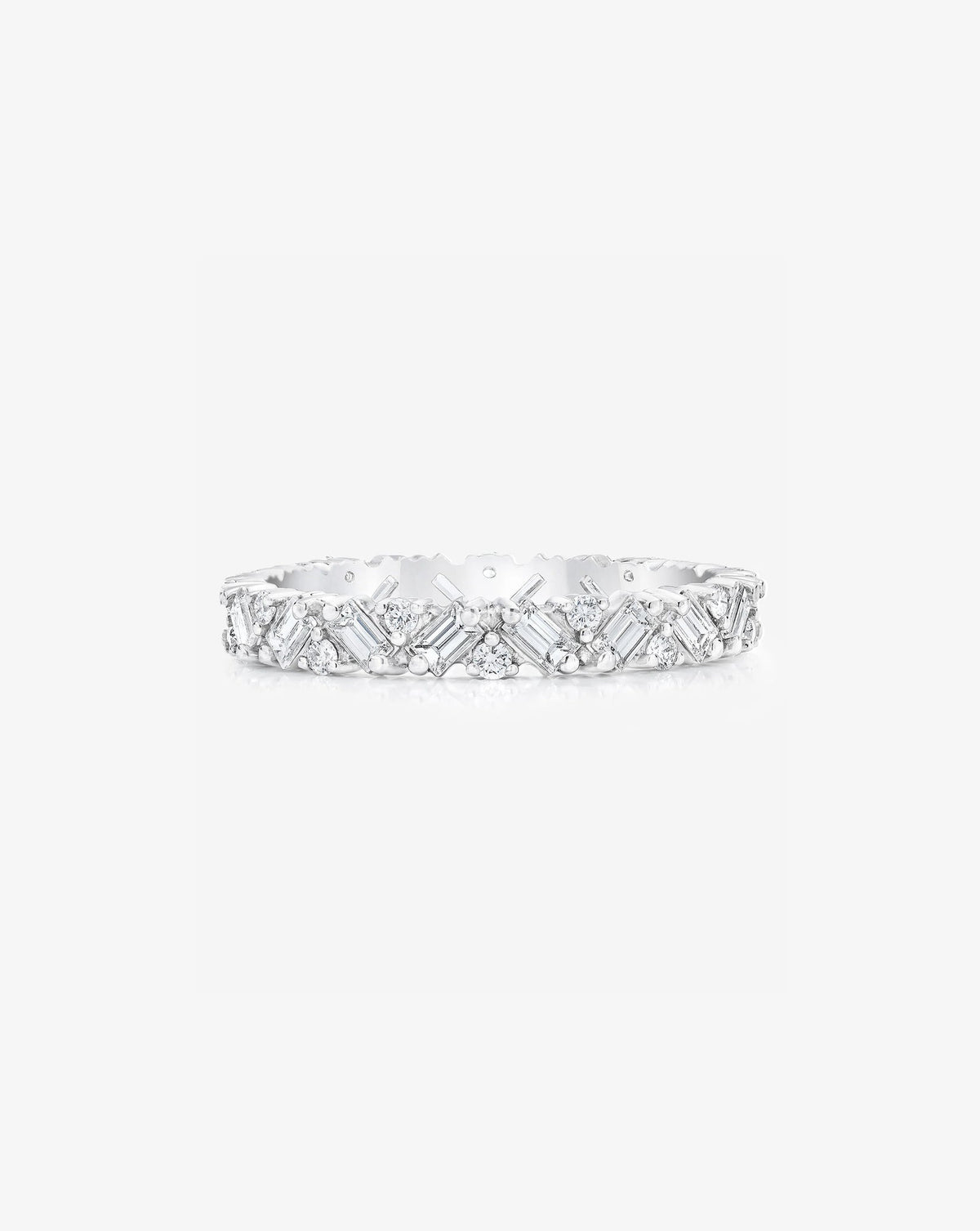 Baguette Cluster Eternity Band