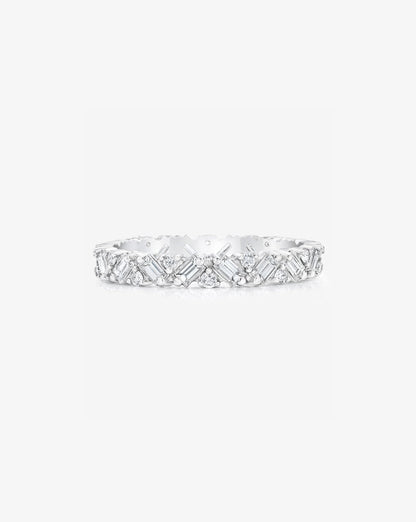 Baguette Cluster Eternity Band