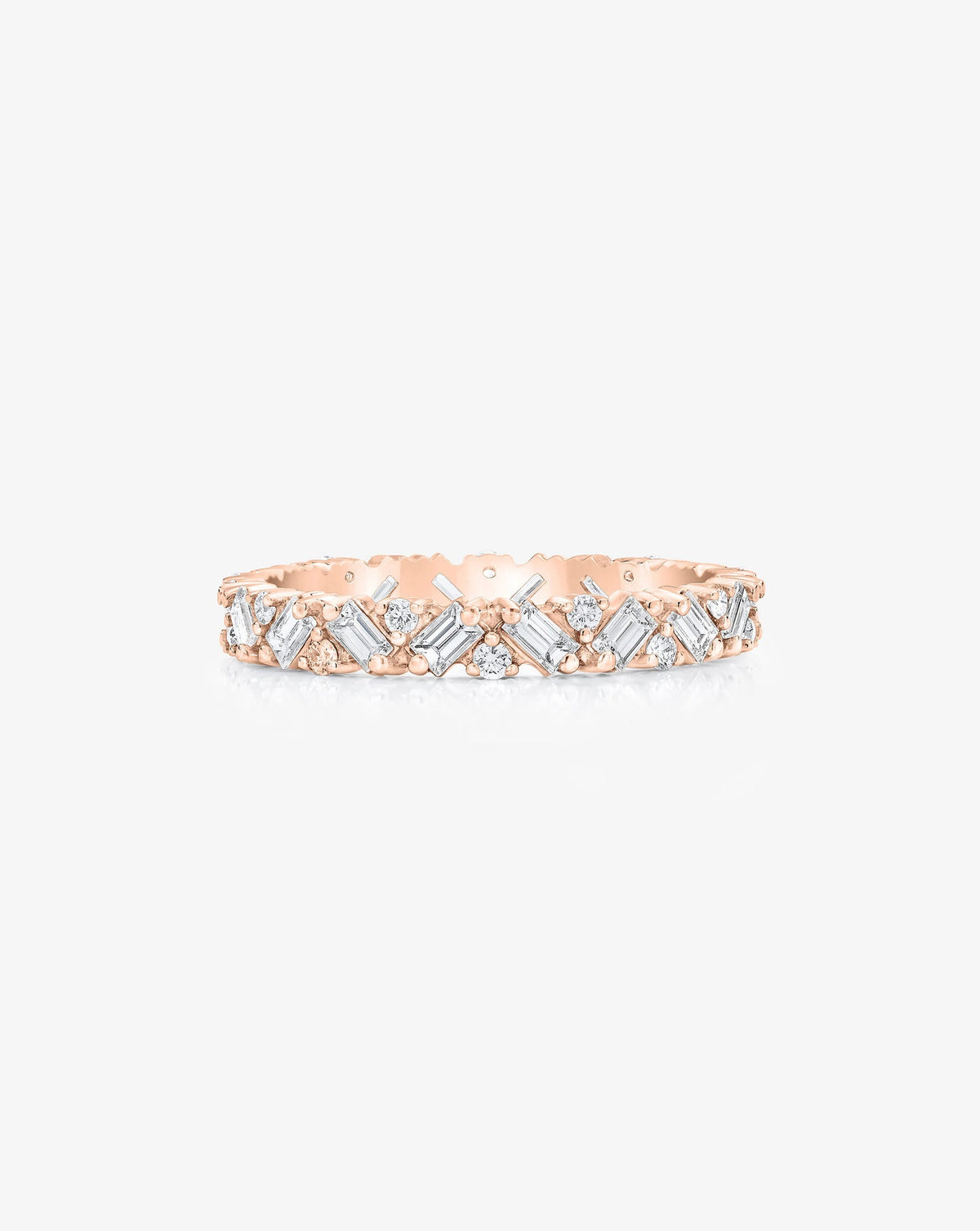 Baguette Cluster Eternity Band