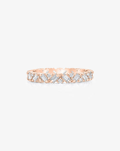 Baguette Cluster Eternity Band