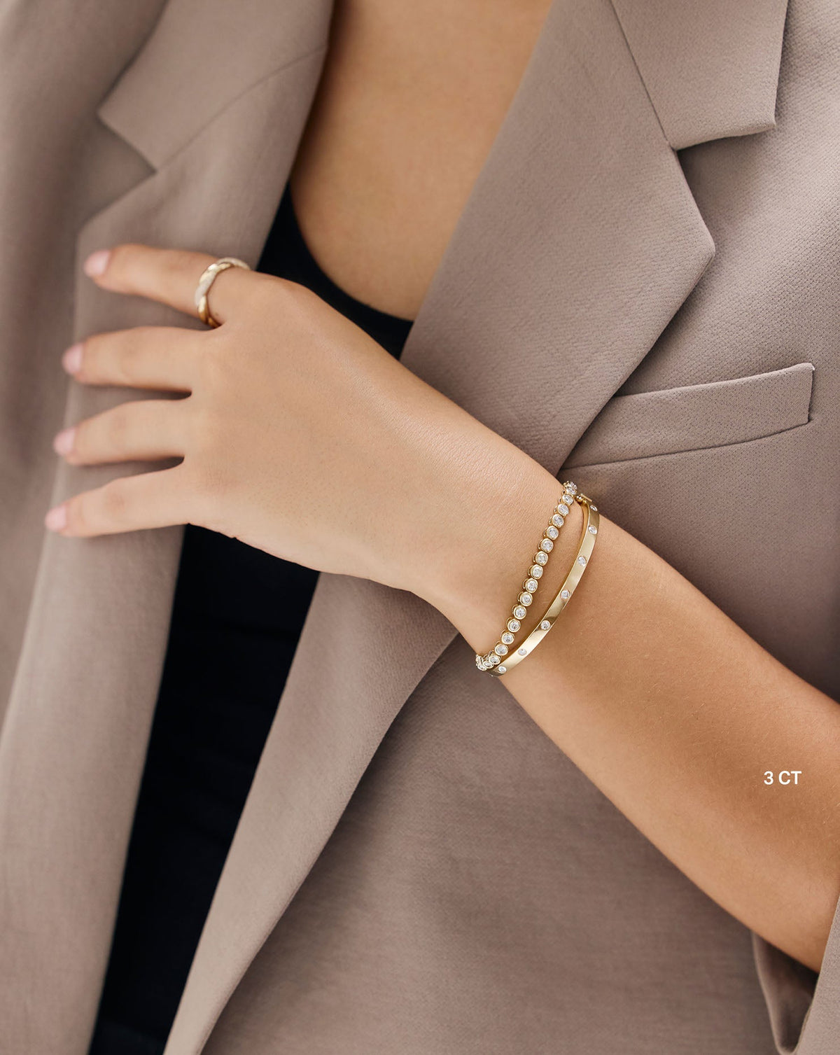 Bezel Diamond Tennis Bracelet