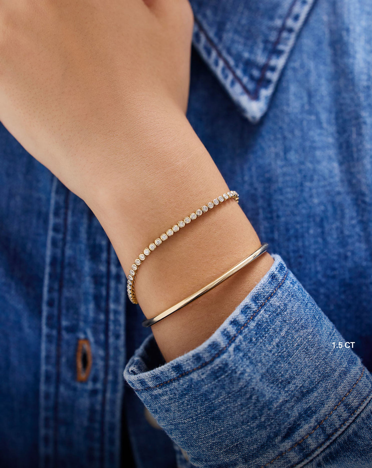Bezel Diamond Tennis Bracelet