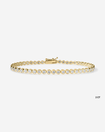 Bezel Diamond Tennis Bracelet