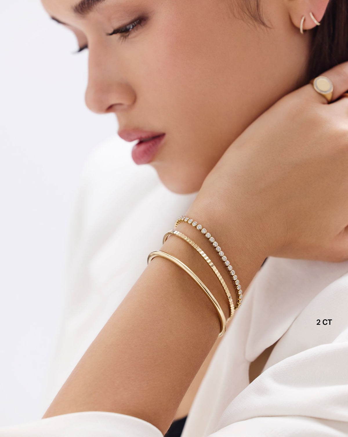 Bezel Diamond Tennis Bracelet