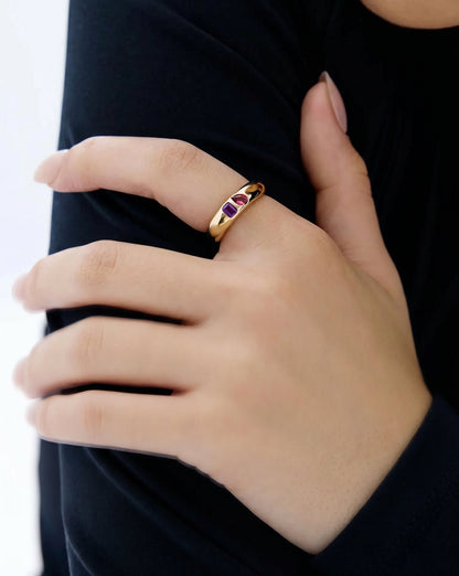 Birthstone Duo Ring