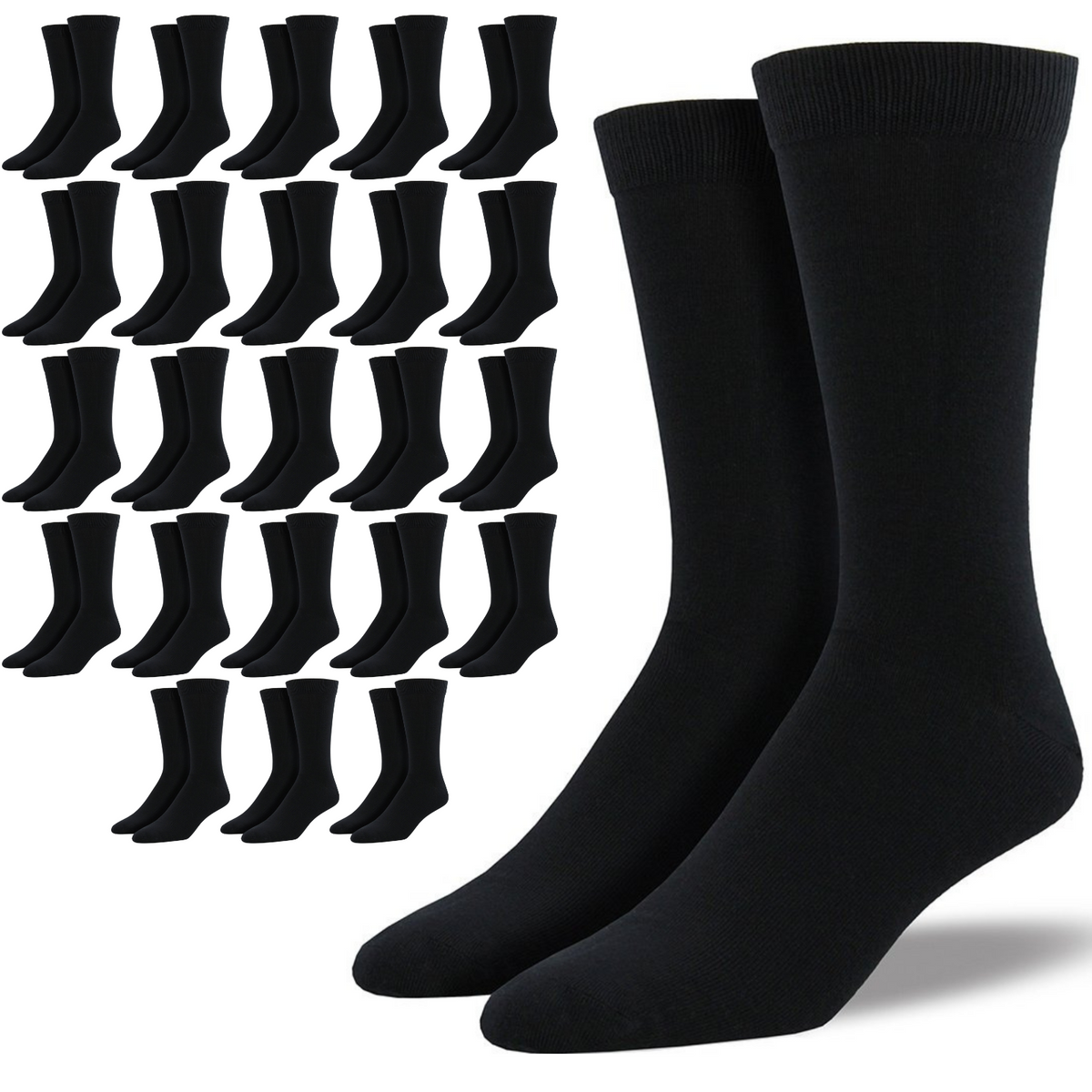 24 Pairs Premium Bamboo Loose Top Socks Diabetic Diabetes Circulation Eco Sox