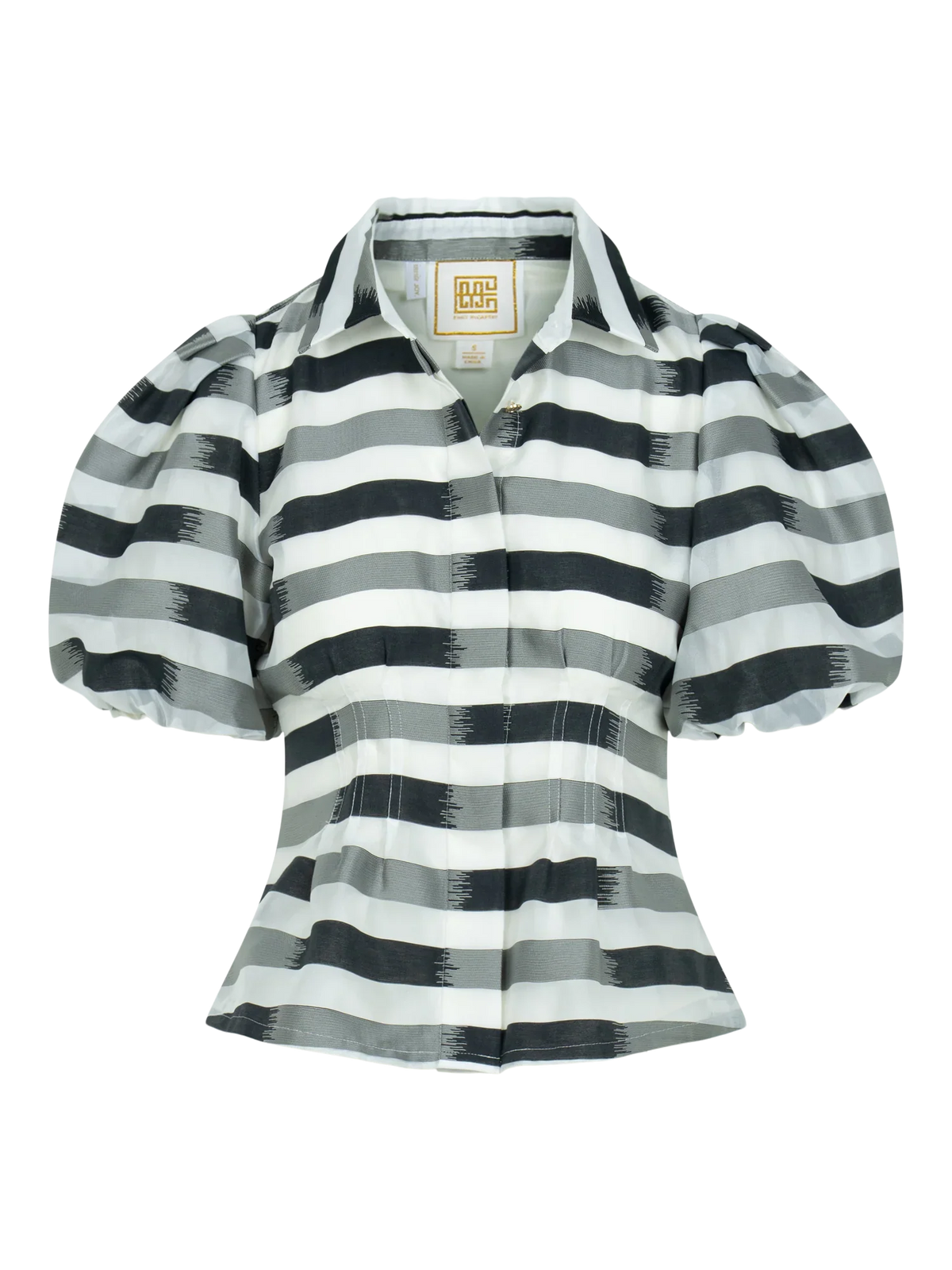 Britt top- Truffle Stripe