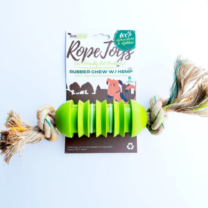 Hemp Rope with Rubber Chew Section Toys