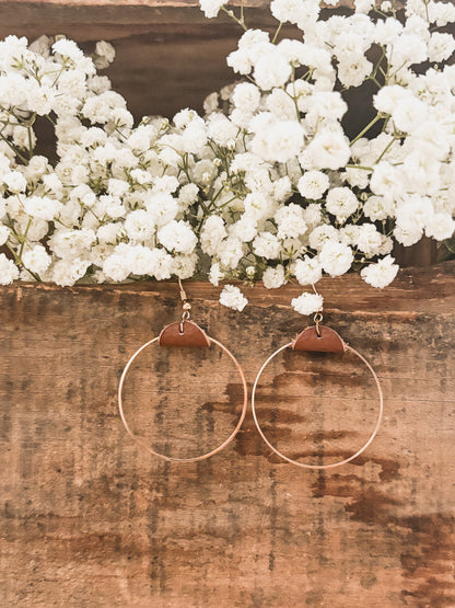 Beautiful Leather Hoop Earrings