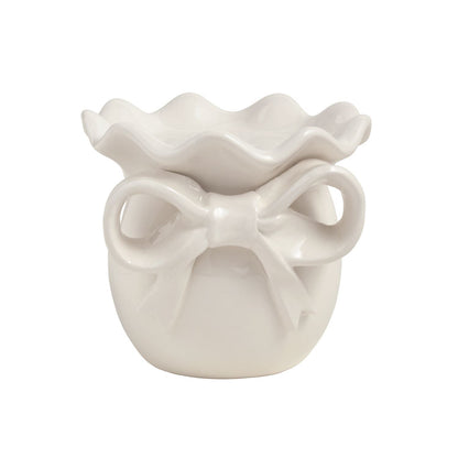 Bow pillar candle holder